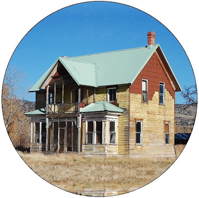 Abandoned House Pinback Buttons and Stickers
