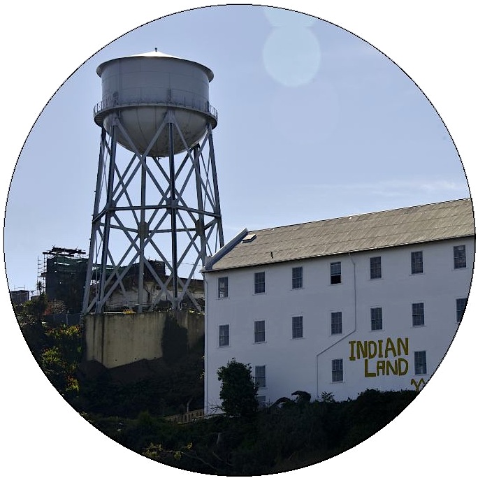 Alcatraz Indian Land Pinback Buttons and Stickers