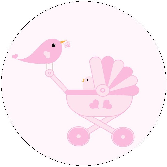 Baby Girl Pinback Buttons and Stickers
