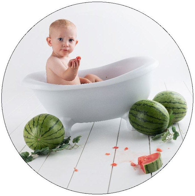 Baby Tub Pinback Buttons and Stickers