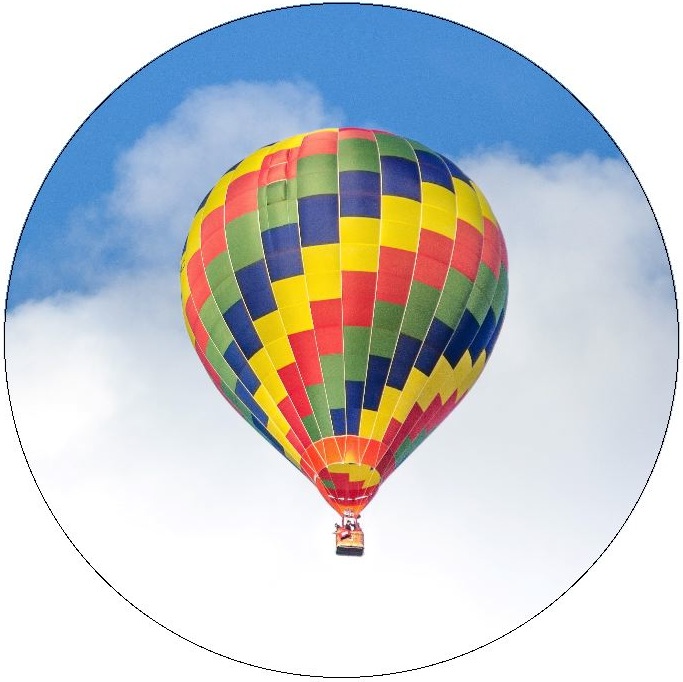 Hot-Air Balloon Pinback Buttons and Stickers
