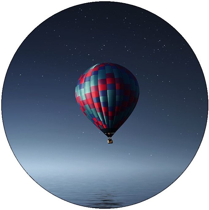 Hot-Air Balloon Pinback Buttons and Stickers