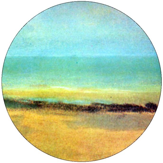 Edgar Degas Beach Pinback Button and Sticker