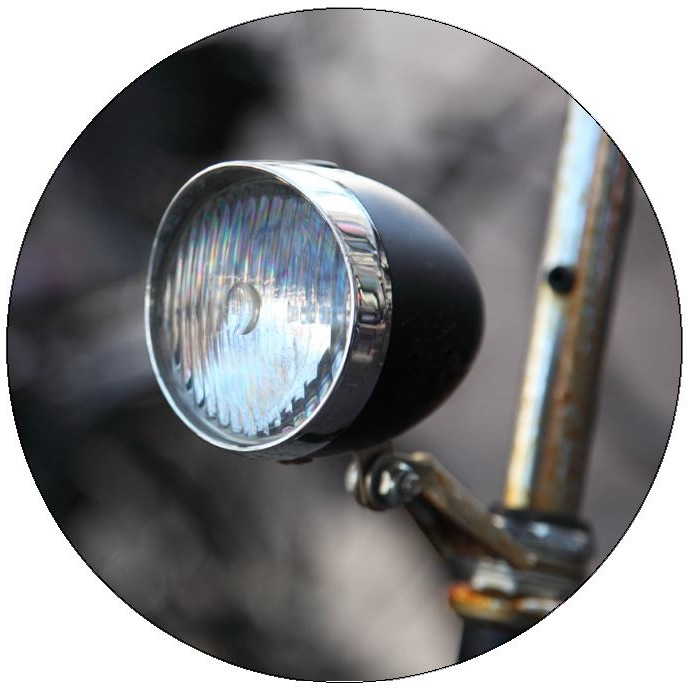 Bicycle Light Pinback Buttons and Stickers