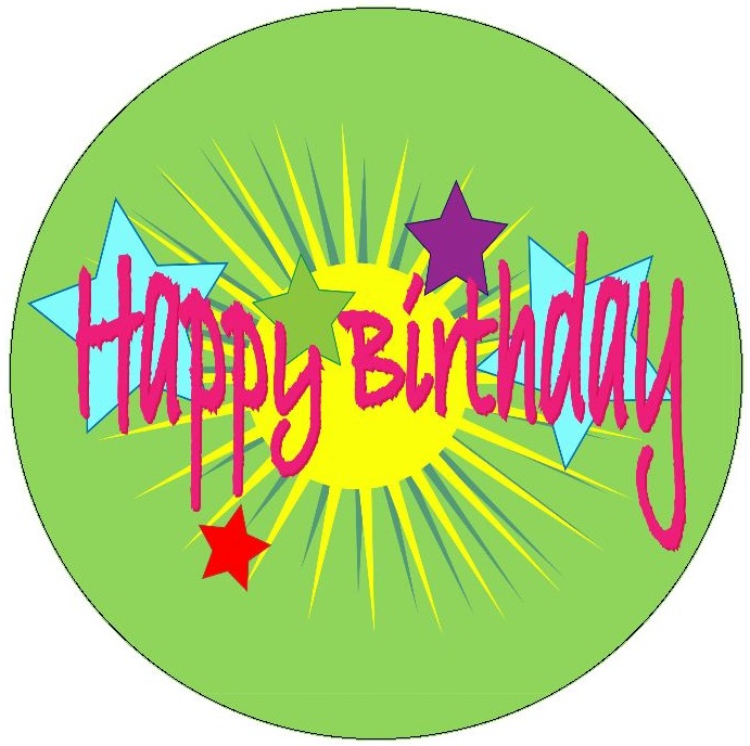 Birthday Pinback Buttons and Stickers