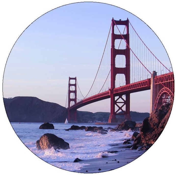 Golden Gate Bridge Pinback Buttons and Stickers