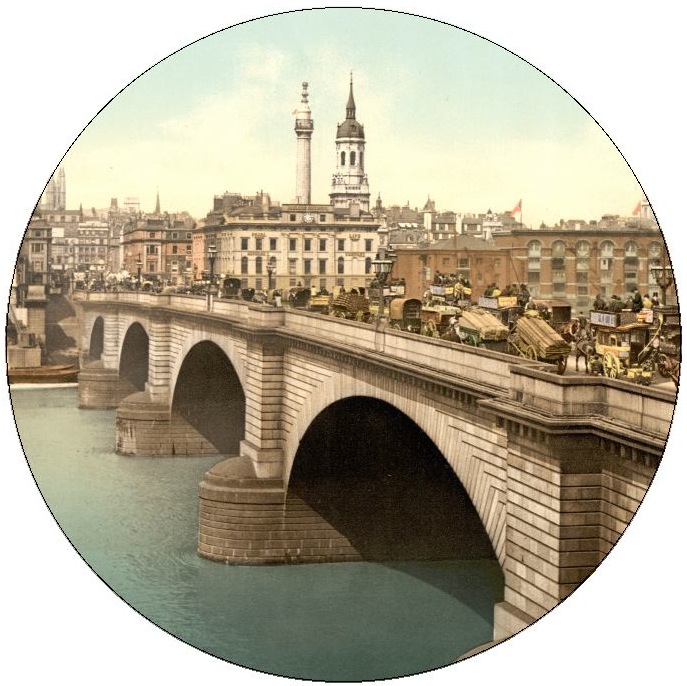 london Bridge Pinback Buttons and Stickers