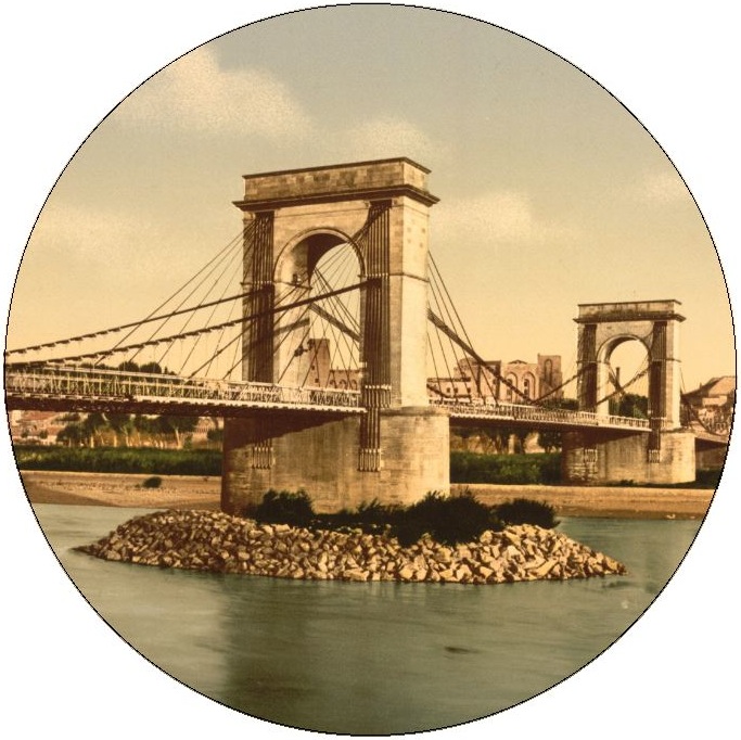Rhone Bridge Pinback Buttons and Stickers