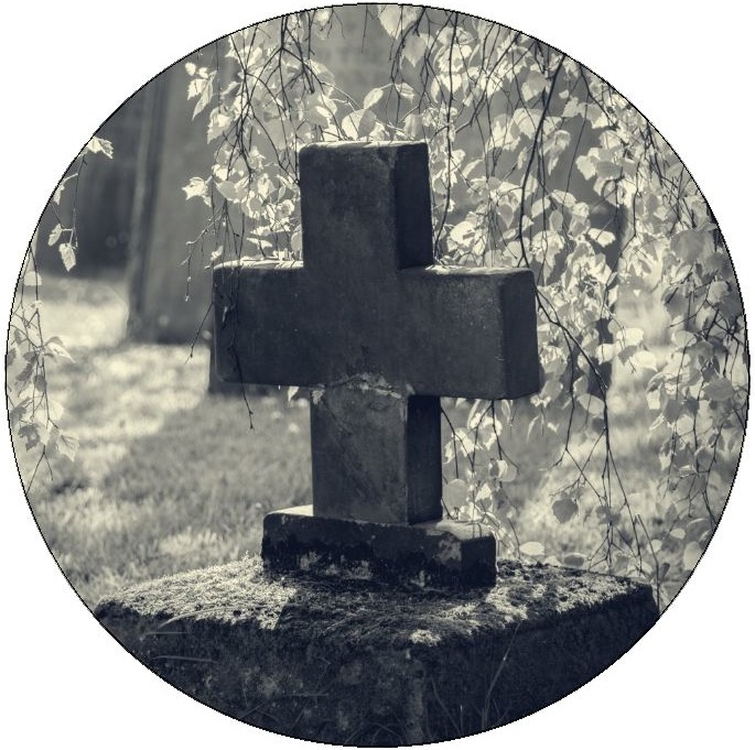 Cemetery Pinback Buttons and Stickers