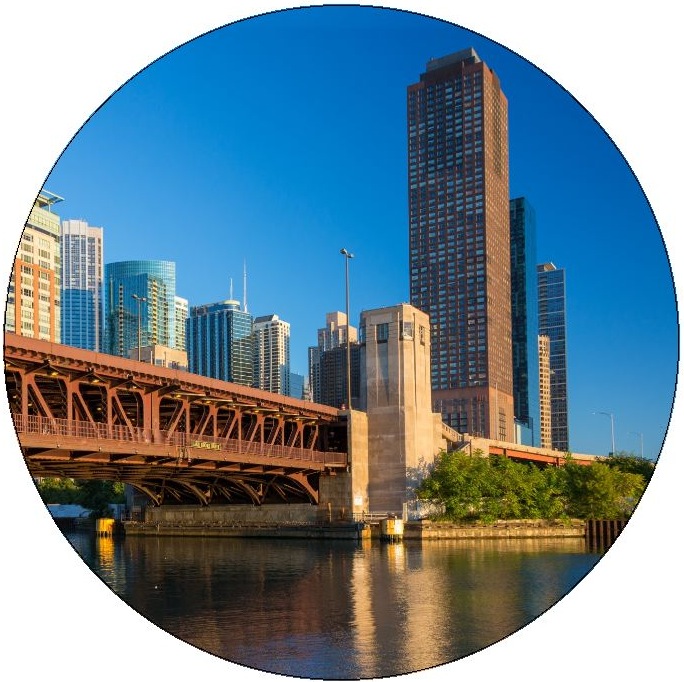 Bridge in Chicago Pinback Buttons and Stickers