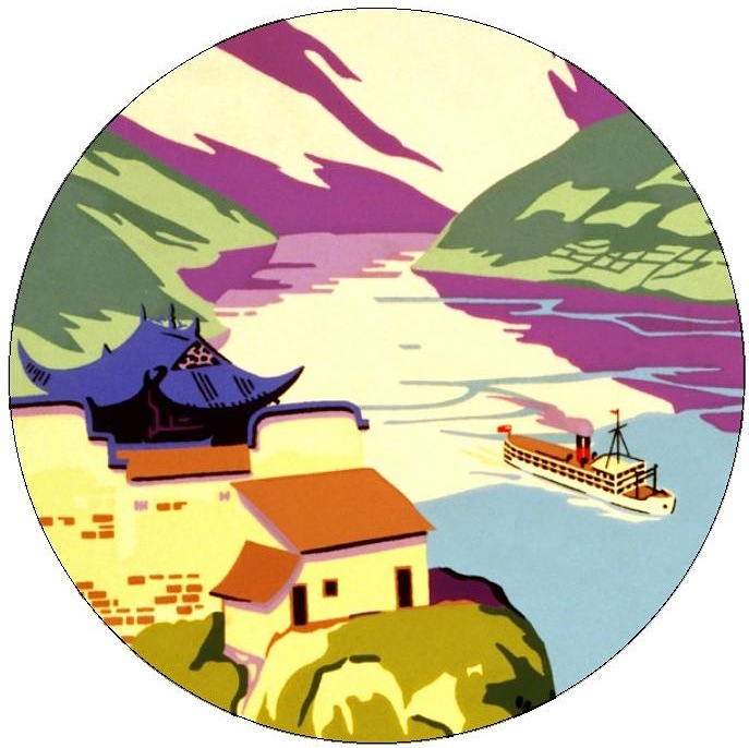 Yangtze Gorge Pinback buttons and Stickers