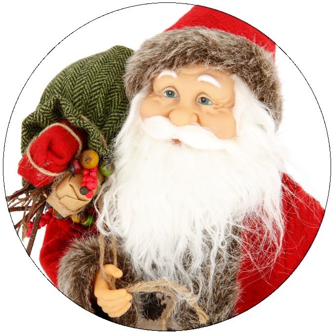 Santa Clause Christmas Pinback Buttons and Stickers
