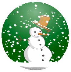 Snowman Pinback Buttons and Stickers