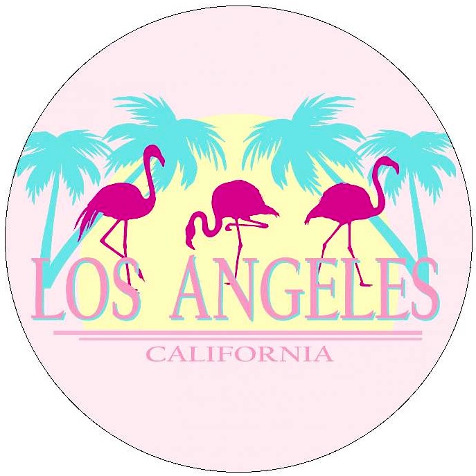Los Angels California Pinback Buttons and Stickers
