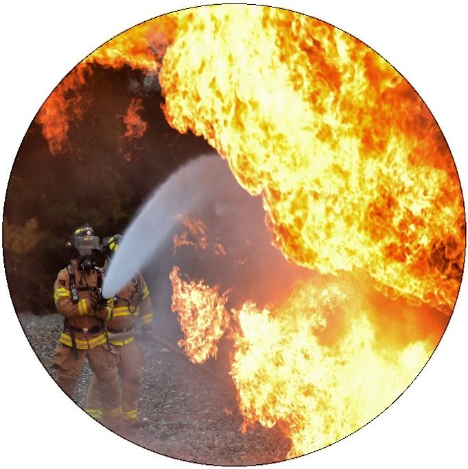 Firefighter Pinback Buttons and Stickers