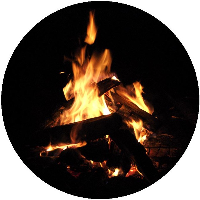 Campfire Pinback Button and Stickers