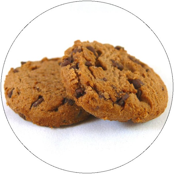 Chocolate Chip Cookies Pinback Button and Stickers