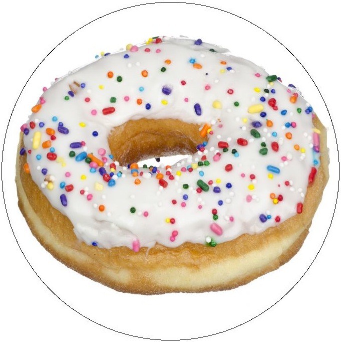 Doughnut Pinback Buttons and Stickers
