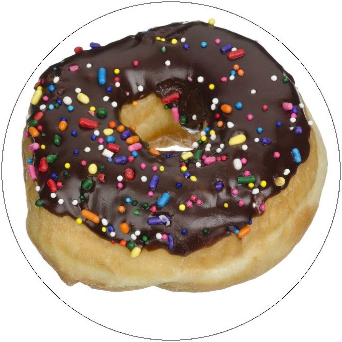 Doughnut Pinback Buttons and Stickers
