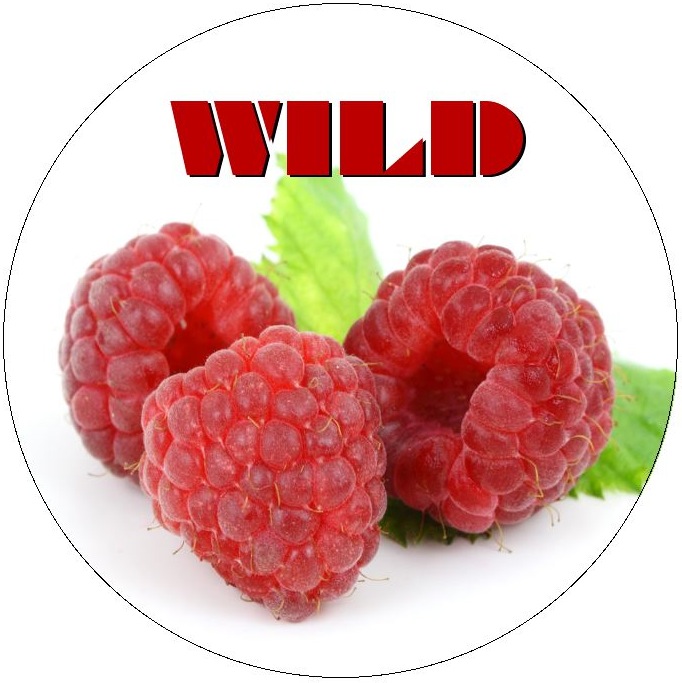 Raspberries Pinback Buttons and Stickers