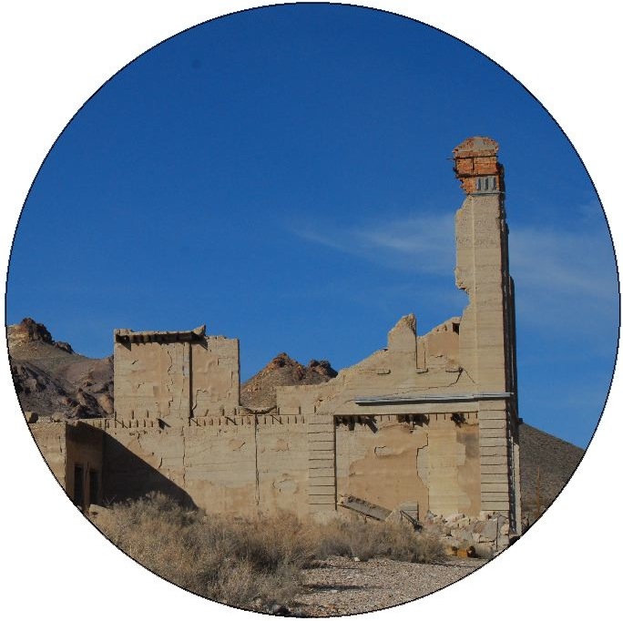Rhyolite Ghost Town Pinback Buttons and Stickers