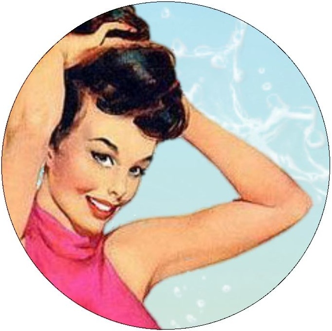 Beautiful Girl Pinback Buttons and Stickers