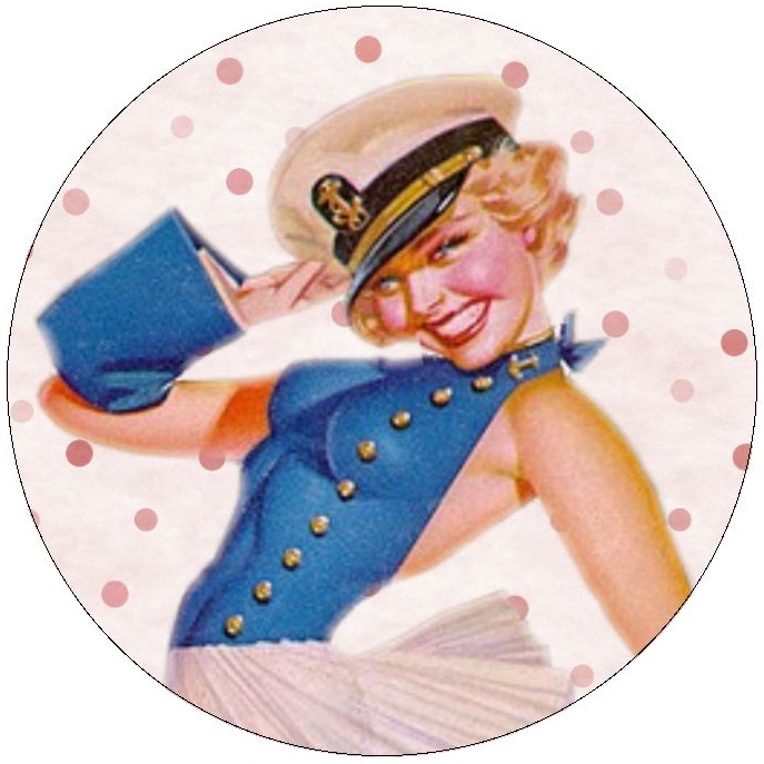 Beautiful Girl Pinback Buttons and Stickers