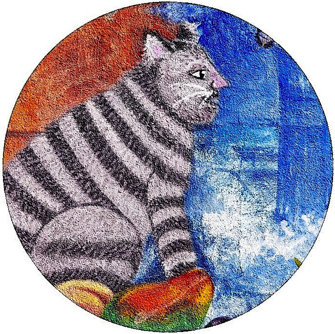 Cat Graffitti Pinback Buttons and Stickers