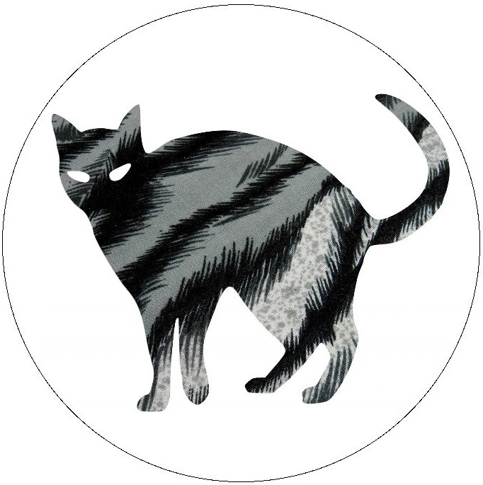 Halloween Cat Pinback Buttons and Stickers