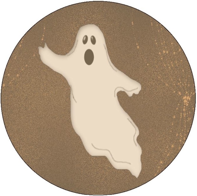 Halloween Ghost Pinback Buttons and Stickers