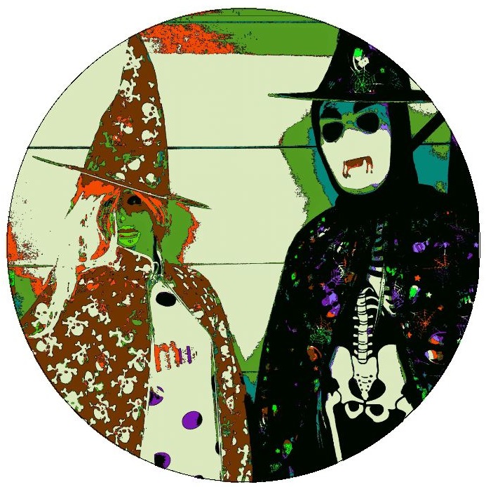 Halloween Ghoul Buttons and Stickers
