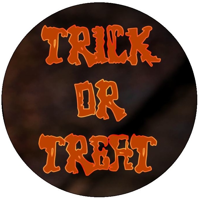 Halloween Trick or Treat Pinback Buttons and Stickers