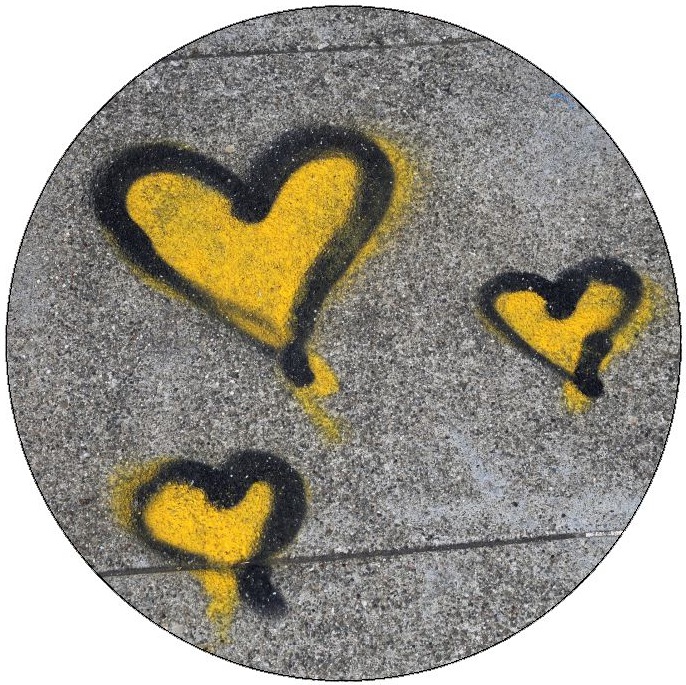 Graffiti Heart Pinback Buttons and Stickers