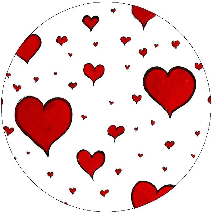 Heart Pinback Buttons and Stickers