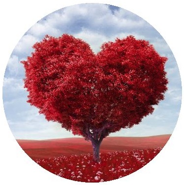Heart Tree Pinback Buttons and Stickers