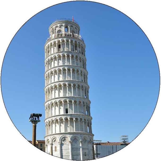 Leaning Tower of Pisa Pinback Buttons and Stickers