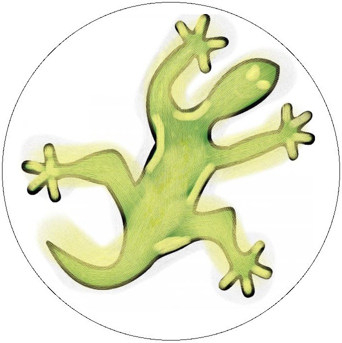 Lizard Pinback Buttons and Stickers
