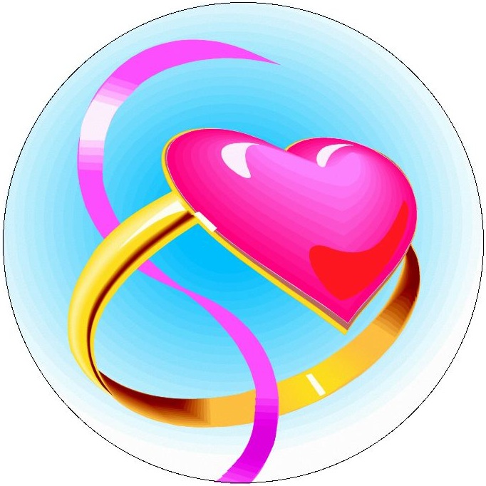 Marriage and Wedding Ring Pinback Buttons and Stickers
