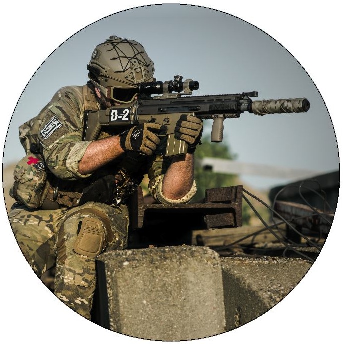 Military Pinback Buttons and Stickers