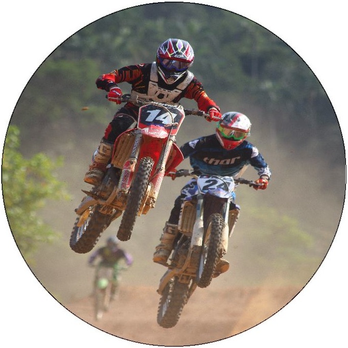 Motorcycle Photo Pinback Buttons and Stickers