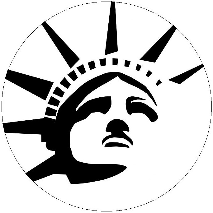 Statue of Liberty Logo Pinback Button and Stickers
