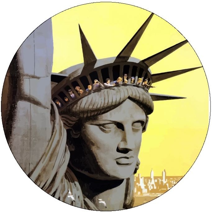 Statue of Liberty Pinback Button and Stickers