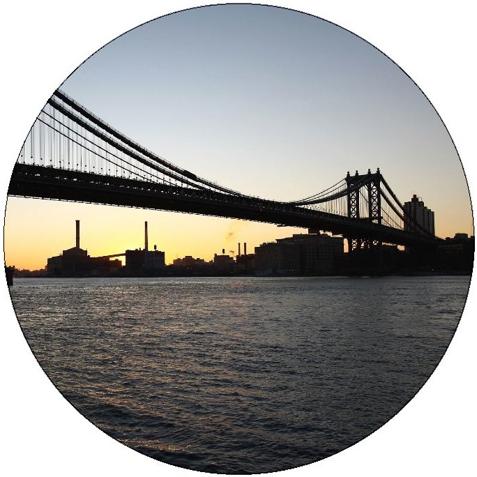 Manhattan Bridge Pinback Button and Stickers