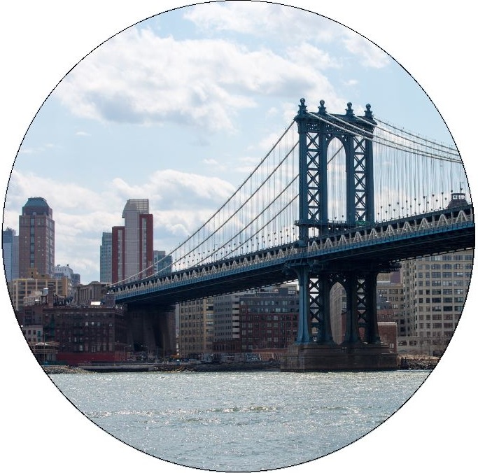 Manhattan Bridge Pinback Button and Stickers
