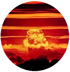 Nuclear Bomb Explosion Pinback Buttons