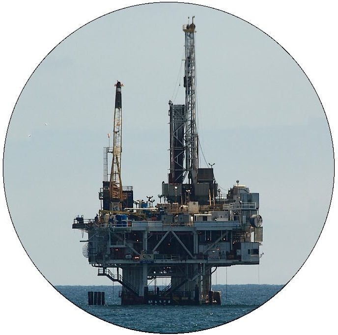 Oil Well Pinback Buttons and Stickers