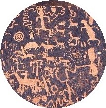 Petroglyph Pinback Buttons and Stickers
