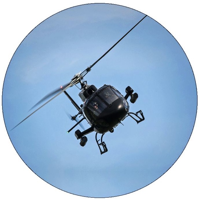 Helicopter Pinback Button and Sticker