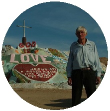 Salvation Mountain Pinback Buttons and Stickers