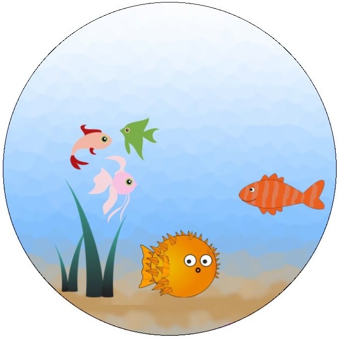 Sealife Pinback Button and Stickers